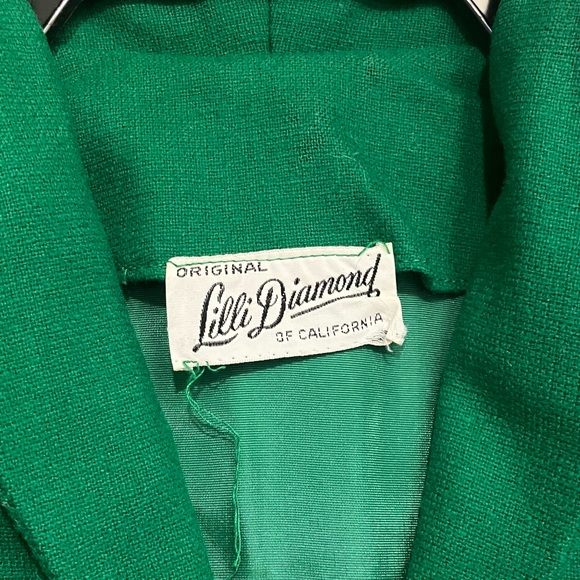 Vintage 1950’s Lilli Diamond Green Dress with Gathered Back Size S/M(?) - Picture 3 of 16